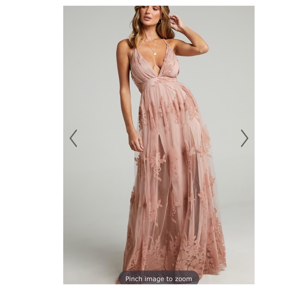 Showpo Promenade Maxi Dress in blush
